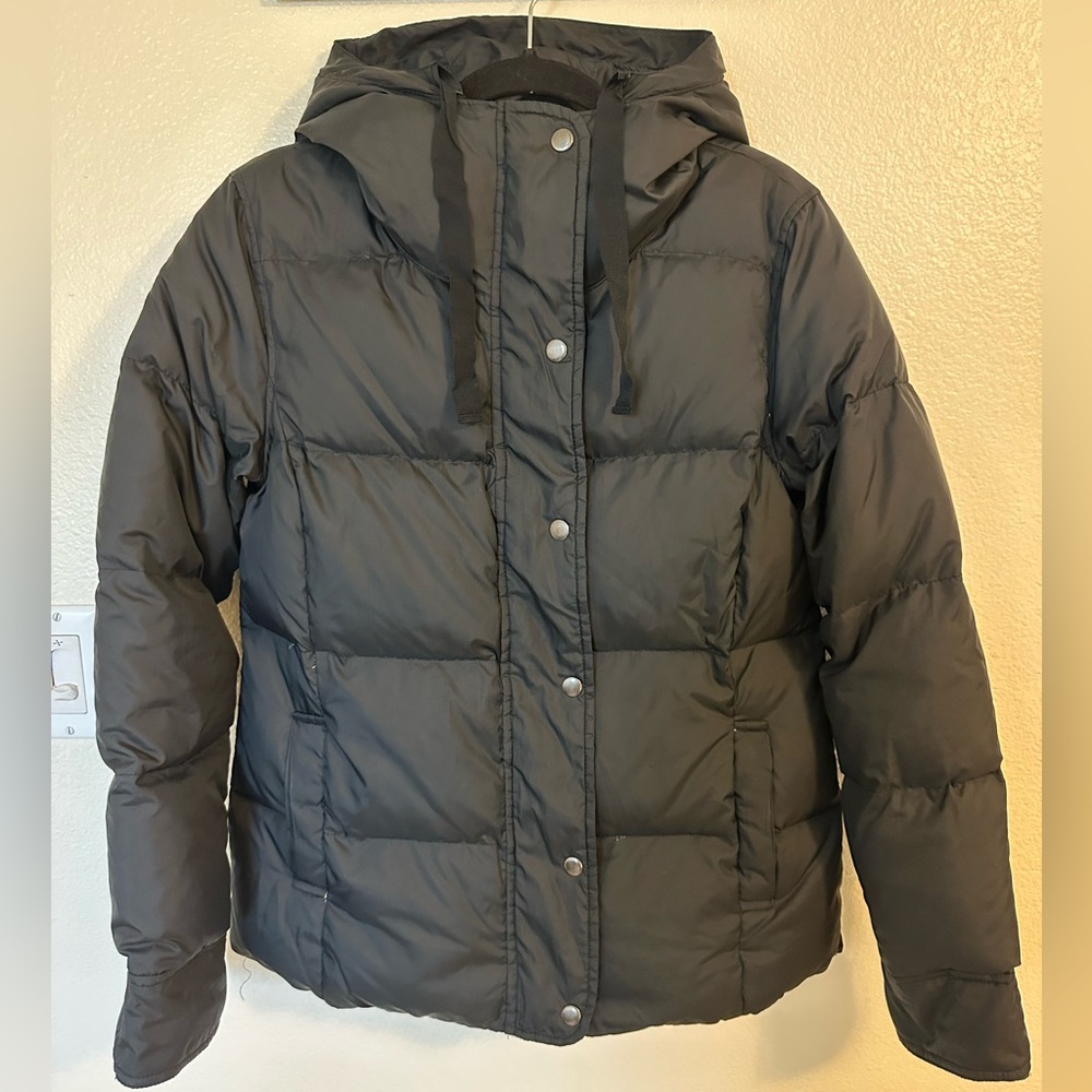 GAP Black Hooded Puffer Jacket